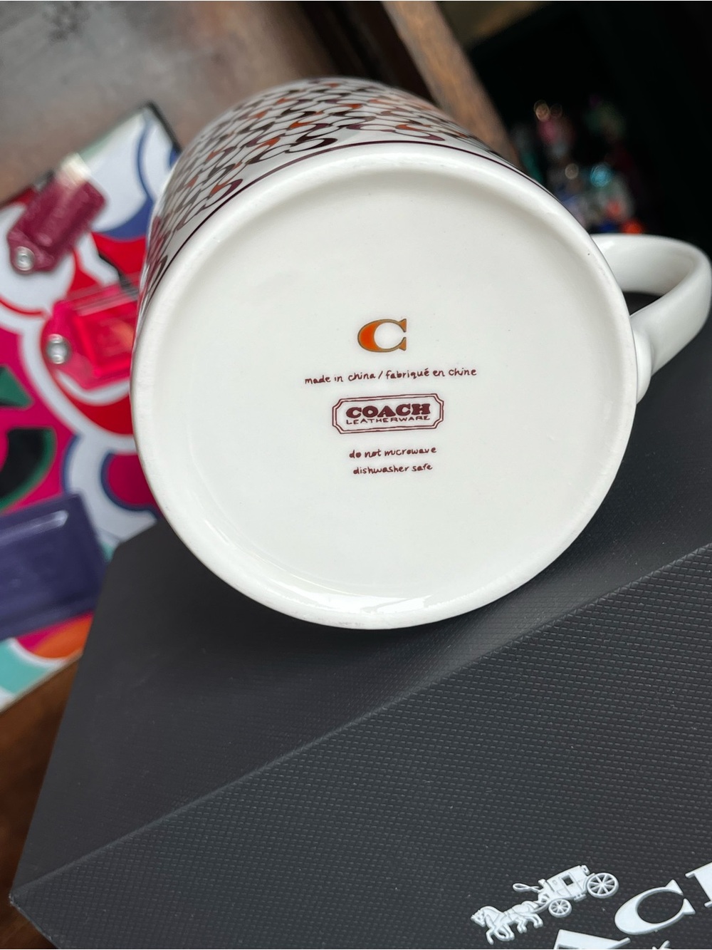 NWT NIB Coach Signature C Coffee Mug - Picture 3 of 5